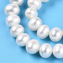 天然養殖淡水パールビーズ連売り  ラウンド  乳白色  6~7mm  穴：0.6mm  約61~64個/連  14.17~15.35''（36~39センチメートル）&nbsp;PEAR-N016-06C