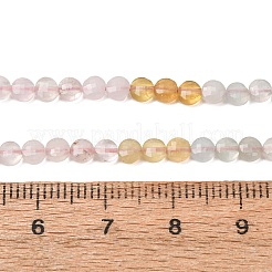 グラデーションカラーの天然モルガナイトビーズの連  フラットラウンド  多面カット  3.5~4x2.5mm  約100~105個/連  15.55''~15.75''（39.5~40センチメートル）&nbsp;GG-CBA9631-D10-01
