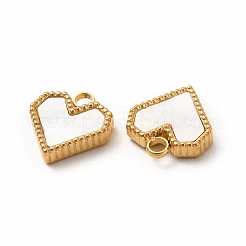 PVD Vacuum Plating 304 Stainless Steel Heart Charms&nbsp;STAS-A076-07G