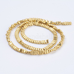Electroplate Non-magnetic Synthetic Hematite Beads Strands&nbsp;G-J382-2x4x2mm-B-F