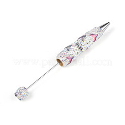Fishtail Resin & Polymer Clay Pave Rhinestone Ball-Point Pen&nbsp;AJEW-T013-05M