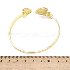 Marine Organism Brass Cuff Bangles for Women&nbsp;BJEW-D368-03O-G
