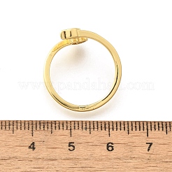 女性用真鍮カフリング  文字L  文字F  内径：15.6mm&nbsp;RJEW-U044-F