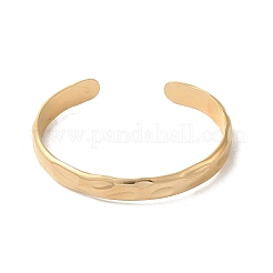 304 Stainless Steel Textured Cuff Bangles&nbsp;BJEW-A003-04G