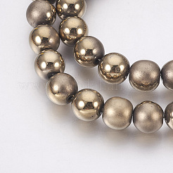 Electroplate Non-Magnetic Synthetic Hematite Beads Strands&nbsp;G-F585-B-10mm