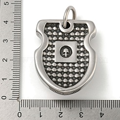 316サージカルステンレスペンダント  スカル  アンティークシルバー  39x30x12mm  穴：10mm&nbsp;STAS-Z073-74AS-02
