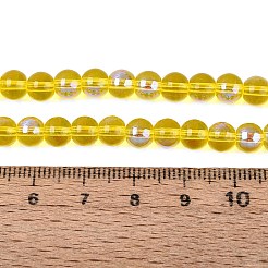 Transparent Electroplate Glass Beads Strands&nbsp;EGLA-Q132-6MM-01A-02