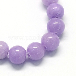 Natural Dyed Yellow Jade Gemstone Bead Strands&nbsp;X-G-R271-8mm-YXS24