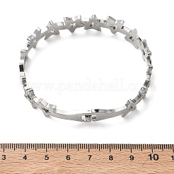 Hollow Star 304 Stainless Steel Bangles for Women&nbsp;BJEW-A166-01A-P