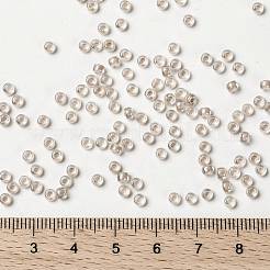 MIYUKIラウンドロカイユビーズ  日本製シードビーズ  （rr215)チーク裏地クリスタル  8/0  3mm  穴：1mm  約2111~2277個/50g&nbsp;SEED-X0055-RR0215