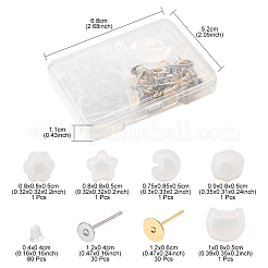 DIY シリコン型 スタッド イヤリング 作成キット  混合図形  ホワイト  8~9x5~10x5mm&nbsp;DIY-FS0008-89