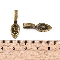 チベット風合金貼り付け用バチカン  カドミウムフリー＆鉛フリー  アンティークブロンズ  26x8x7mm  穴：5x8mm  約735個/1000g&nbsp;TIBEB-LF10728YKG-AB-LF