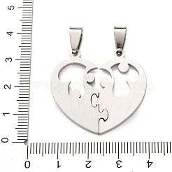 304 Stainless Steel Rhinestone Split Pendants&nbsp;STAS-F368-20P
