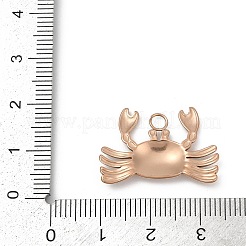 イオンプレーティング（IP）304ステンレスペンダント  カニチャーム  ローズゴールド  24.5x17x3mm  穴：2.5mm&nbsp;STAS-E182-08RG