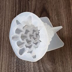 クリスマス DIY キャンドル作り  レジン型  UVレジン用  エポキシ樹脂工芸品作り  ホワイト  クリスマスツリー  75x83x83mm&nbsp;AJEW-U017-07B