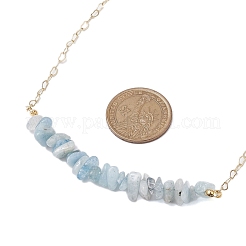 Natural Aquamarine Chip Bib Necklaces&nbsp;NJEW-JN04950-04