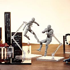 12セット 3色 プラスチックスタンドベース アクションフィギュアディスプレイホルダー  人形型玩具サポートスタンド用品用  ミックスカラー  9.5x7.5x14cm  4セット/カラー&nbsp;ODIS-FG0001-38
