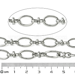変色しにくい304ステンレススチールチェーン  溶接されていない  スプールで  ステンレス鋼色  14x9.5x2mm&nbsp;CHS-Q005-02P