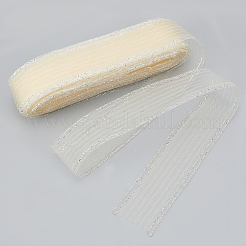 ポリエステルメッシュ生地  ドレス衣装の装飾用  湯通しアーモンド  55~60mm  25ヤード/個&nbsp;DIY-WH0671-002A