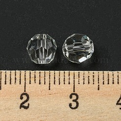ガラス k9 ガラス  模造オーストリアクリスタルビーズ  多面カット  ラウンド  透明  6mm  穴：1mm&nbsp;GLAA-H024-17A-26