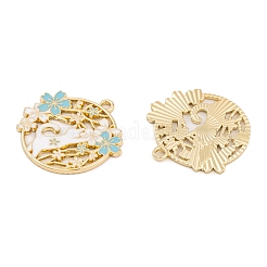 Rack Plating Alloy Enamel Pendants&nbsp;FIND-A040-07B-01G