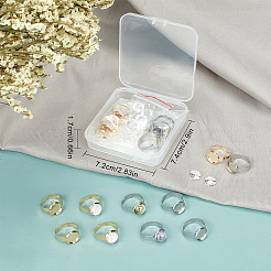 DIY Flat Round Adjustable Ring Making Kit&nbsp;DIY-SC0019-88