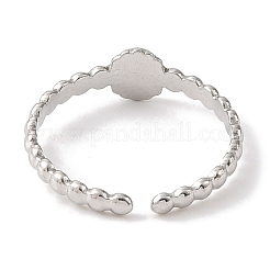 304 Stainless Steel Enamel Open Cuff Rings for Women&nbsp;RJEW-F166-49P-01