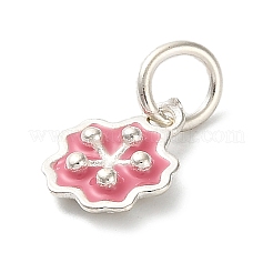 925 Sterling Silver Indian Red Enamel Charms&nbsp;STER-C014-01C-S