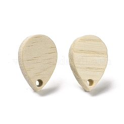 Ash Wood Stud Earring Findings&nbsp;EJEW-N017-011C