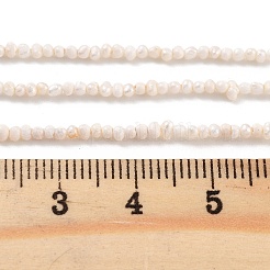 天然養殖淡水パールビーズ連売り  ポテト  パパイヤホイップ  1.5~2mm  穴：0.3mm  約95~111個/連  6.89~7.48インチ（17.5~19cm）&nbsp;PEAR-C003-02A