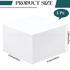 焼き付け塗装木製ディスプレイ台座  長方形  ホワイト  8x5x8cm&nbsp;AJEW-WH20033-141A-02