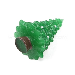 クリスマス樹脂フィギュア像  ホームオフィスのデスクトップ装飾用  クリスマスツリー  28x28x43.5mm&nbsp;DJEW-M018-01D