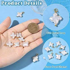 12Pcs Natural Baroque Pearl Pendants&nbsp;PALLOY-YW00231