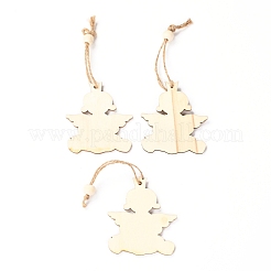 Christmas Theme Wood Big Pendant Decorations&nbsp;HJEW-F011-02