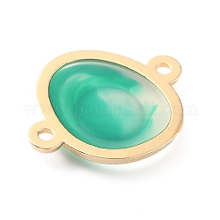 Transparent Evil Eye Resin Connector Charms&nbsp;RESI-WH0021-47F