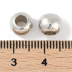 Ccbプラスチックラウンドビーズ  銀  7.5x6mm  穴：3.5mm&nbsp;ALUM-U001-07B-06