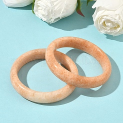 ナチュラルピンクのアベンチュリンバングル  2-1/4インチ〜2-1/2インチ（58~62mm）&nbsp;BJEW-R296-04