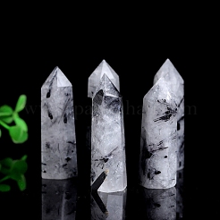 Point Tower Natural Tourmalinated Quartz Healing Stone Wands&nbsp;PW-WG27572-02