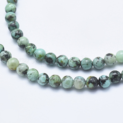 Natural African Turquoise(Jasper) Beads Strands&nbsp;G-E444-47-4mm