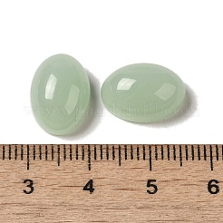 ガラスカボション  天然石風  オーバル  ダークシーグリーン  14x10x6.5mm&nbsp;GLAA-B017-06C-03