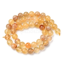 Natural Yellow Fluorite Beads Strands&nbsp;X-G-K340-A03-02A