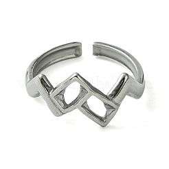 Non-Tarnish 304 Stainless Steel Open Cuff Ring&nbsp;RJEW-L110-009P