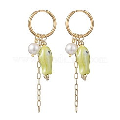 304 Stainless Steel Fish Hoop Earrings&nbsp;EJEW-JE06748