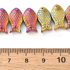 電気メッキガラスビーズセット  魚  虹メッキ  8x15x5~6mm  穴：1mm  約49~50個/連  15.75インチ（40cm）&nbsp;EGLA-C007-05E