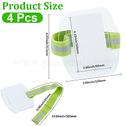4Pcs Polyester & PVC Arm Band ID Badge Card Holder&nbsp;OFST-GF0001-04A