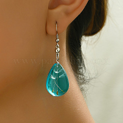 Resin & Alloy Dangle Earrings&nbsp;WGE62B3-02
