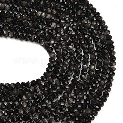 Natural Silver Obsidian Beads Strands&nbsp;G-C280-A02-01