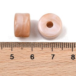 不透明アクリル天然石風ビーズ  渦巻き状の柱  砂茶色  12x8mm  穴：3mm  約526個/500g&nbsp;AC-CBA3EFE-02C