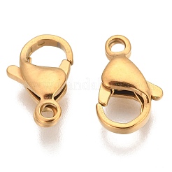 304 Stainless Steel Lobster Claw Clasps&nbsp;STAS-T040-PJ212-13
