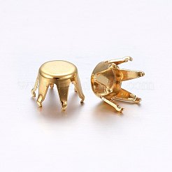 201 Stainless Steel Rhinestone Claw Settings&nbsp;STAS-O098-10G-04